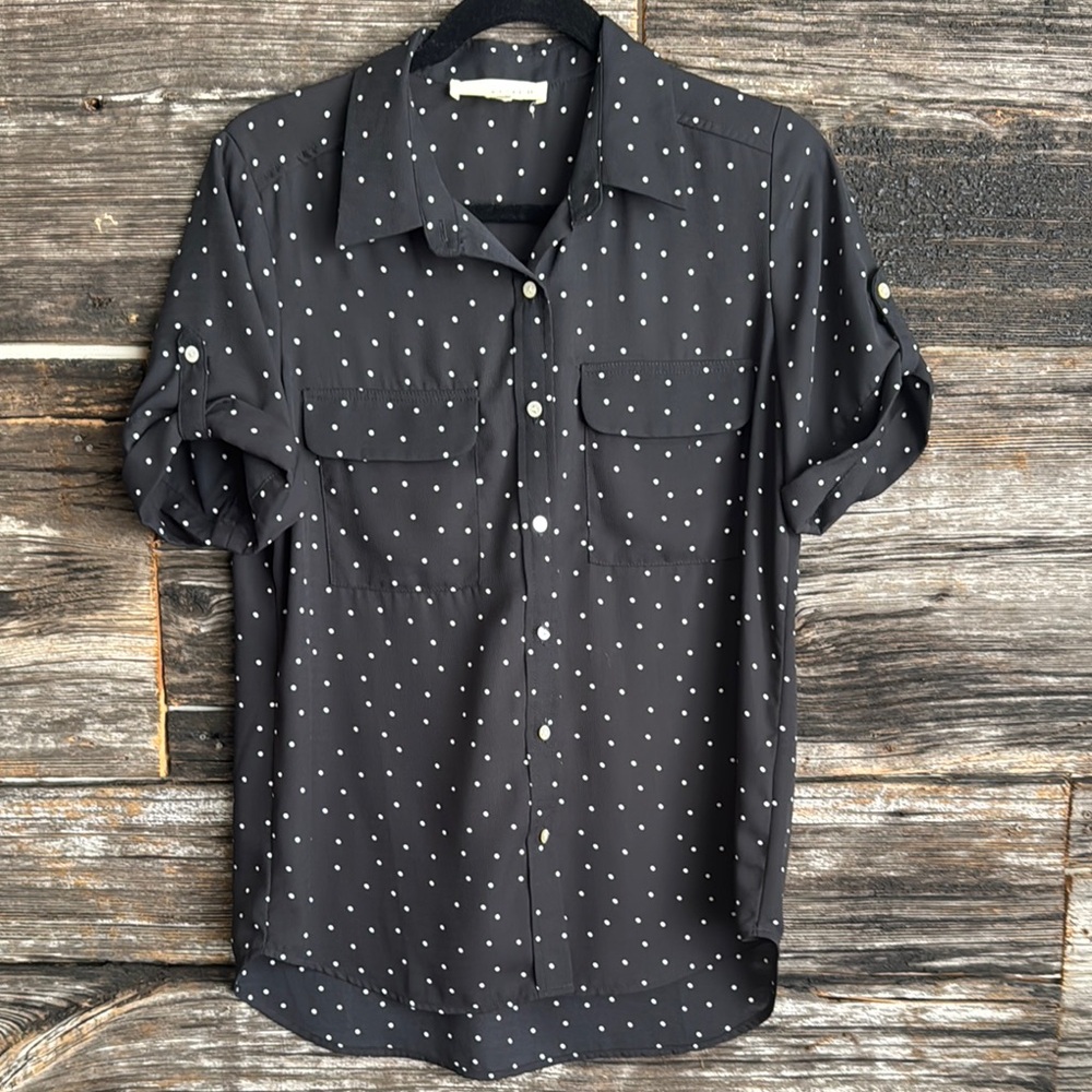 Lovestitch Polka Dot Blouse Black and White
NWOT